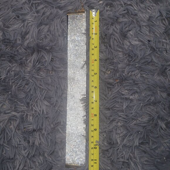 Rhinestone choker necklace - Picture 3 of 5